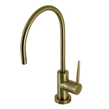 KINGSTON BRASS KS8193NYL Single-Handle Cold Water Filtration Faucet, Antique Brass KS8193NYL